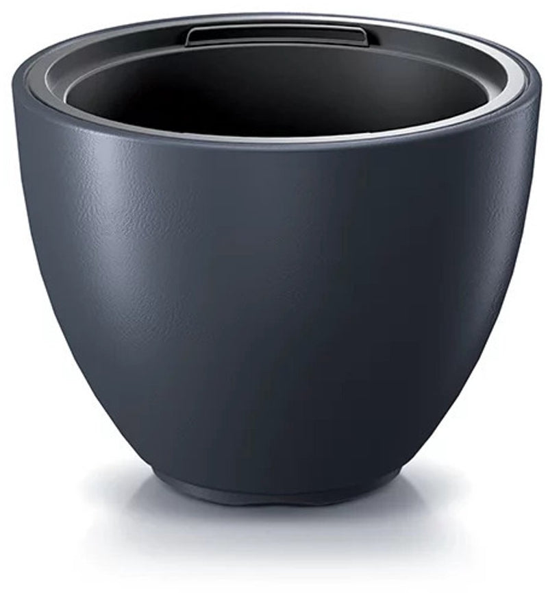 Prosperplast pot de fleurs pot de fleurs heos - plastique - anthracite - d57 x h43 cm - avec pot intérieur - pots de jardin