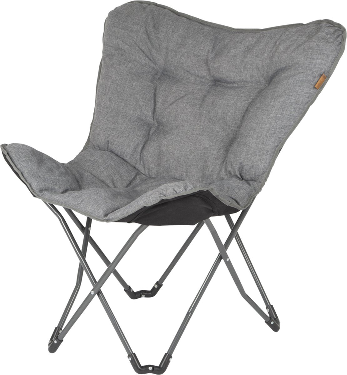 Bo-camp - urban outdoor - chaise papillon - redbridge - m - polyester oxford - gris