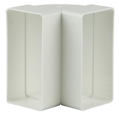 Renson 1006403 - Raccord d'angle PVC vert.90° 7015 blanc 110x55mm | 3 pièces