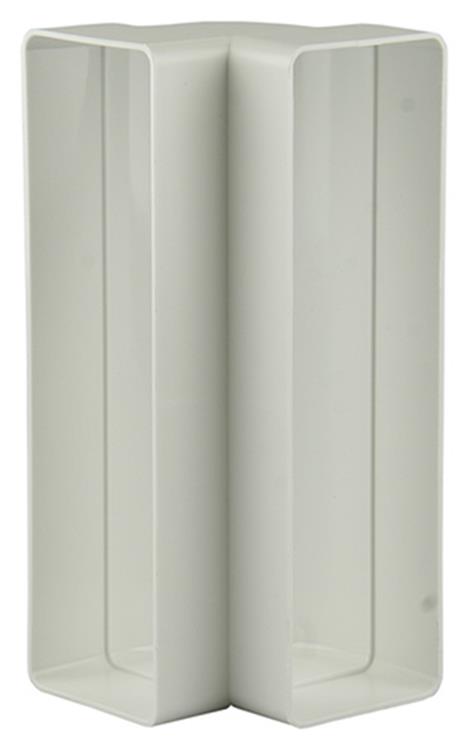 Renson 1006404 - Raccord d'angle PVC vert.90° 7015 blanc 204x60mm | 3 pièces