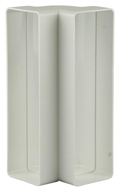 Renson 1006404 - Raccord d'angle PVC vert.90° 7015 blanc 204x60mm | 3 pièces