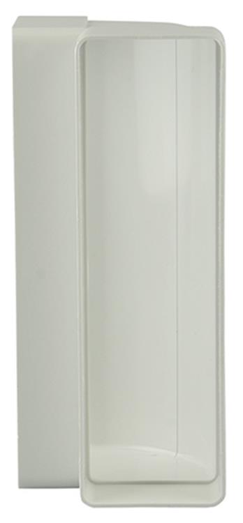Renson 1006404 - Raccord d'angle PVC vert.90° 7015 blanc 204x60mm | 3 pièces