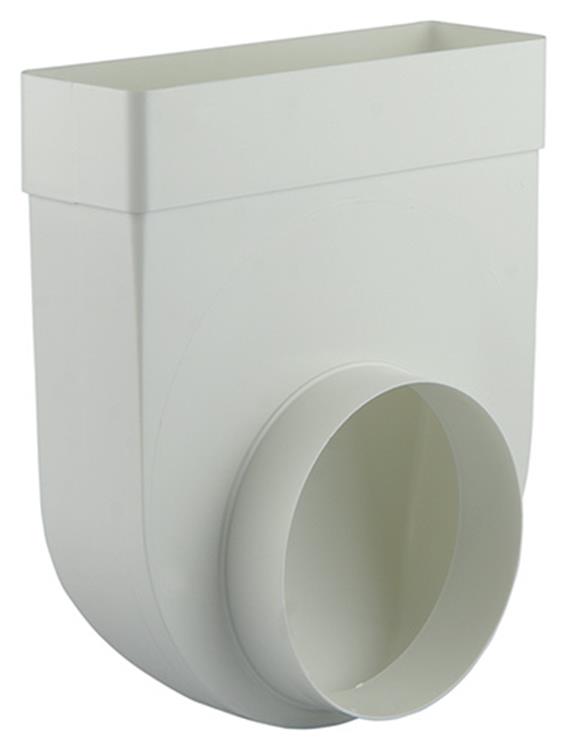 Renson 1006408 - Raccord d'angle PVC droit rond 90° 7017 blanc ø 125 | 3 pièces