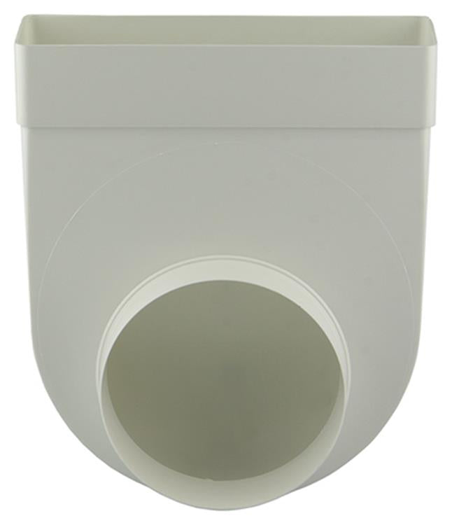 Renson 1006408 - Raccord d'angle PVC droit rond 90° 7017 blanc ø 125 | 3 pièces