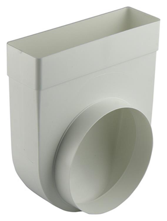 Renson 1006409 - Raccord d'angle PVC droit rond 90° 7017 blanc ø 150 | 3 pièces