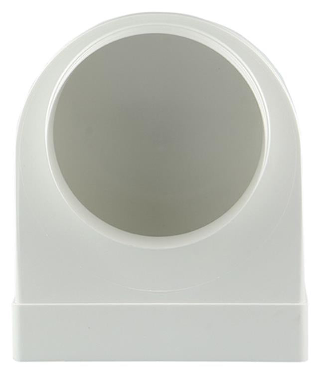 Renson 1006409 - Raccord d'angle PVC droit rond 90° 7017 blanc ø 150 | 3 pièces