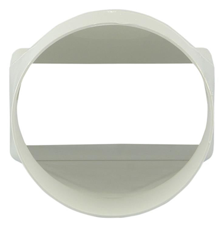 Renson 1006410 - Pièce de raccordement PVC ronde droite. 7021 blanc ø 100 | 2 pièces