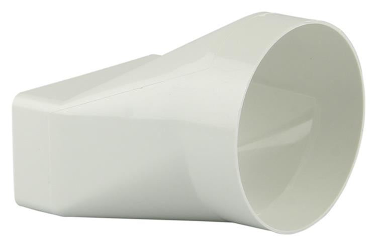 Renson 1006410 - Pièce de raccordement PVC ronde droite. 7021 blanc ø 100 | 2 pièces