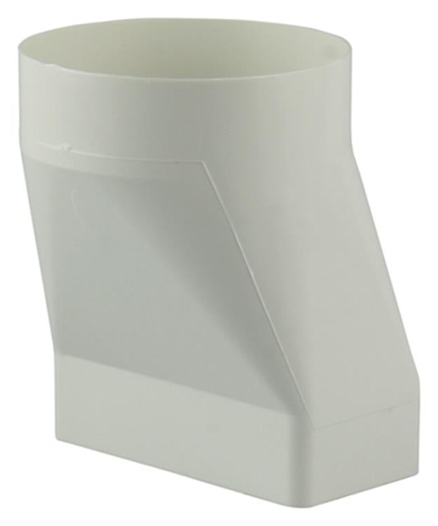 Renson 1006410 - Pièce de raccordement PVC ronde droite. 7021 blanc ø 100 | 2 pièces