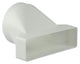 Renson 1006411 - Pièce de raccordement PVC ronde droite. 7021 blanc ø 125mm | 2 pièces