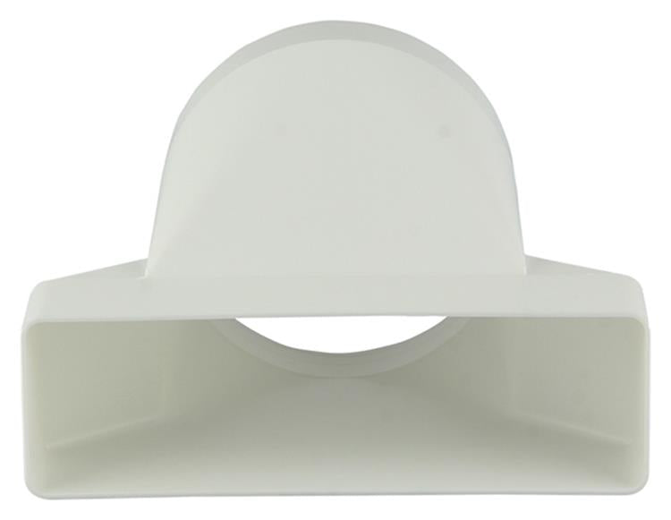 Renson 1006411 - Pièce de raccordement PVC ronde droite. 7021 blanc ø 125mm | 2 pièces