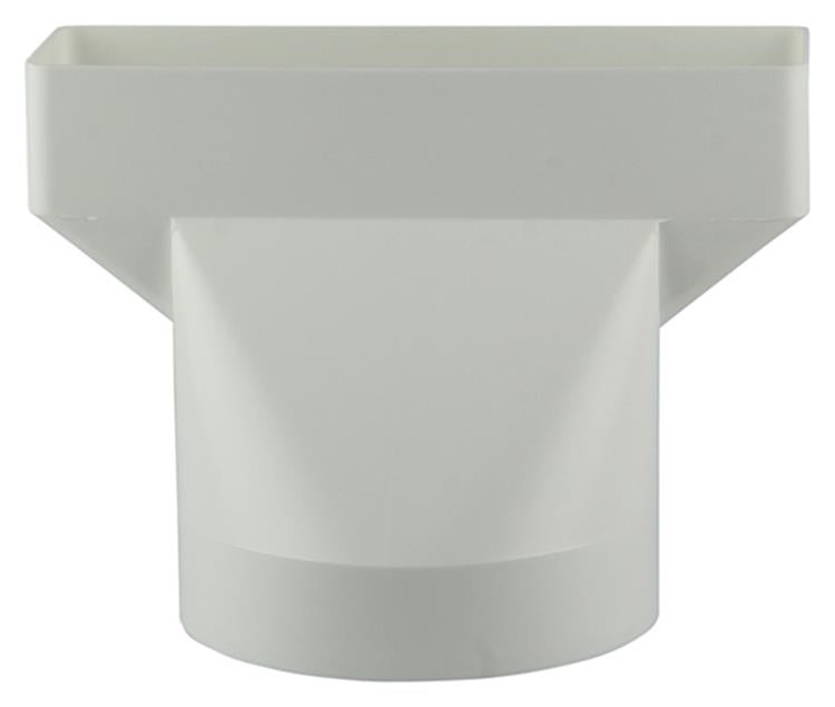 Renson 1006411 - Pièce de raccordement PVC ronde droite. 7021 blanc ø 125mm | 2 pièces