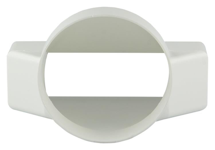 Renson 1006411 - Pièce de raccordement PVC ronde droite. 7021 blanc ø 125mm | 2 pièces