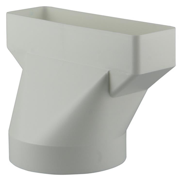 Renson 1006411 - Pièce de raccordement PVC ronde droite. 7021 blanc ø 125mm | 2 pièces