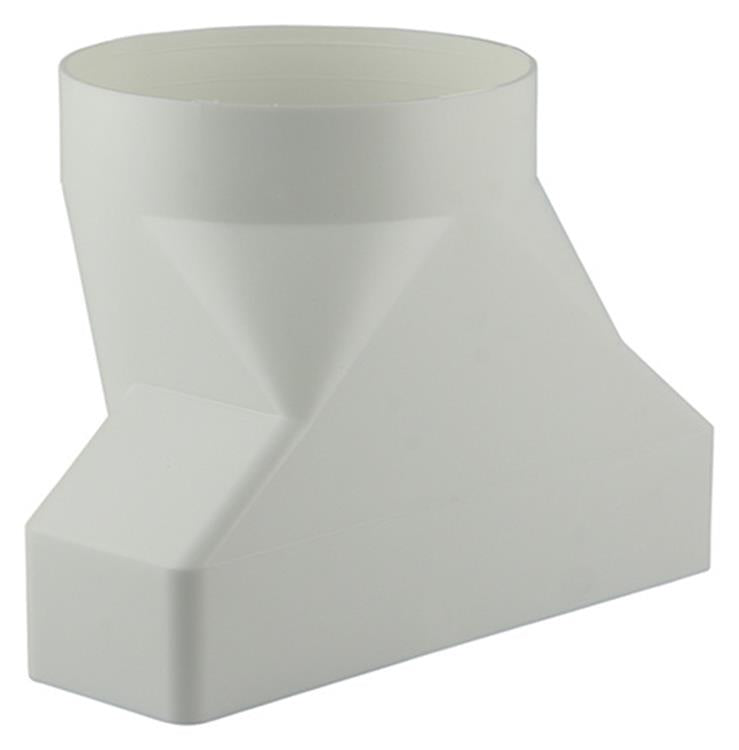 Renson 1006411 - Pièce de raccordement PVC ronde droite. 7021 blanc ø 125mm | 2 pièces