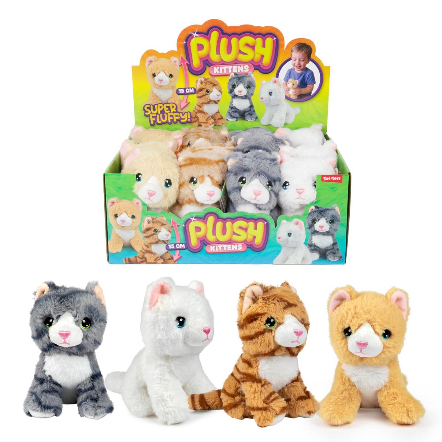 Toi-toys peluche chat câlin - 15cm