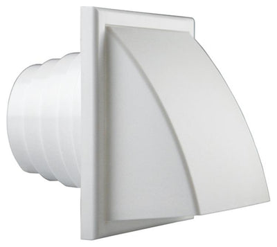 Renson 1006383 - grille de hotte 1 volet 741 dia PVC ral 9010 ø100-130 | 2 pièces