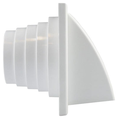 Renson 1006383 - grille de hotte 1 volet 741 dia PVC ral 9010 ø100-130 | 2 pièces