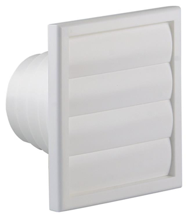 Renson 1006385 - grille de hotte aspirante 4 volets 742 dia PVC ral 9010 ø100-130 | 2 pièces