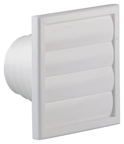 Renson 1006385 - grille de hotte aspirante 4 volets 742 dia PVC ral 9010 ø100-130 | 2 pièces
