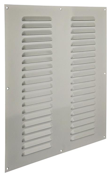 Renson 1006319 - grille à ailettes plate aluminium ral 9010 400x400mm | 5 pièces