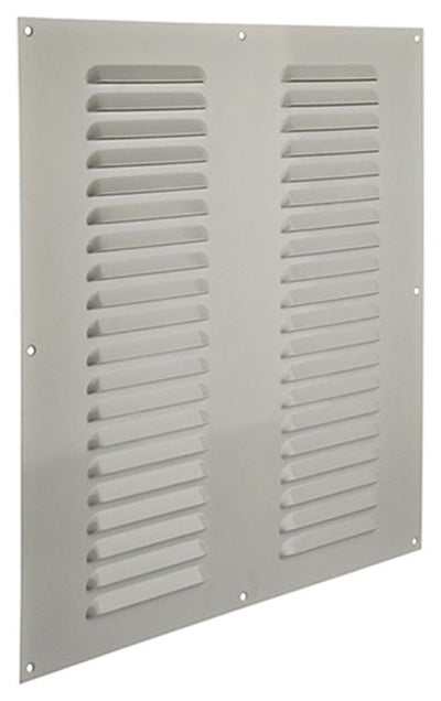 Renson 1006319 - grille à ailettes plate aluminium ral 9010 400x400mm | 5 pièces