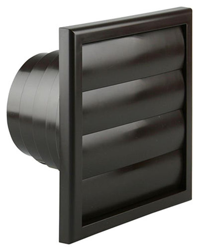 Renson 1006386 - grille de hotte aspirante 4 volets 742 dia PVC ral 8019 ø100-130 | 2 pièces