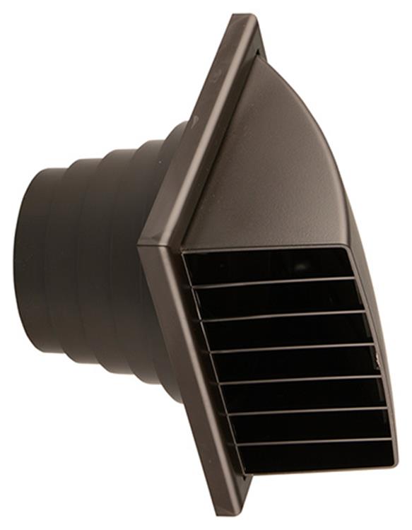 Renson 1006384 - grille de hotte 1 volet 741 dia PVC ral 8019 ø100-130 | 2 pièces