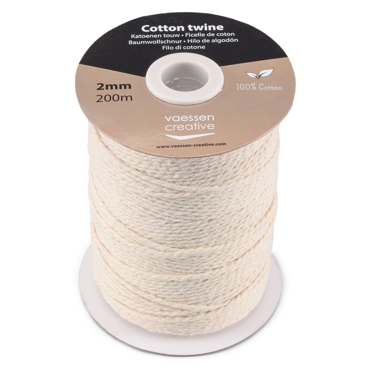 Vaessen creative • fil de coton naturel 2mmx200m