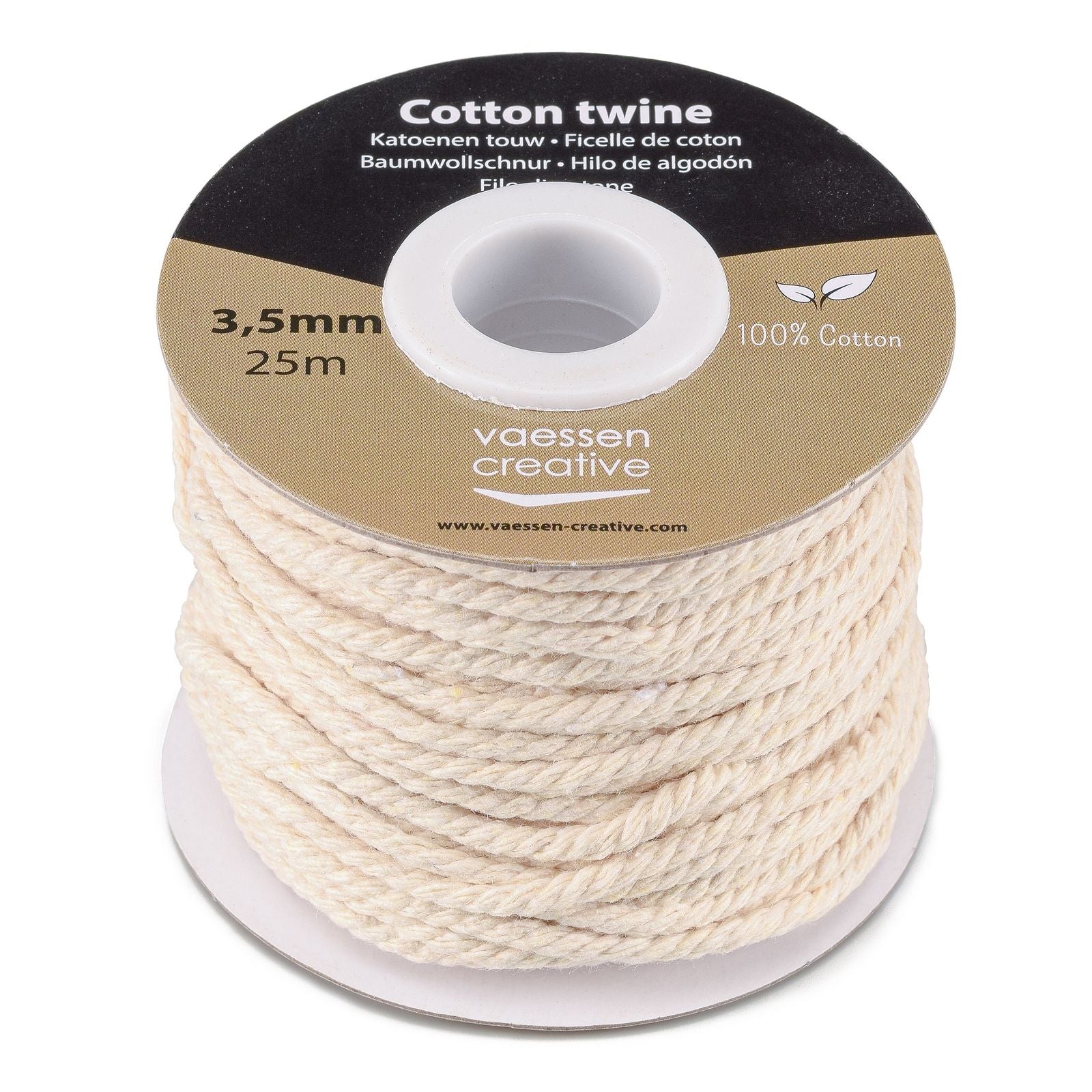 Vaessen creative • fil coton naturel 3,5mmx25m