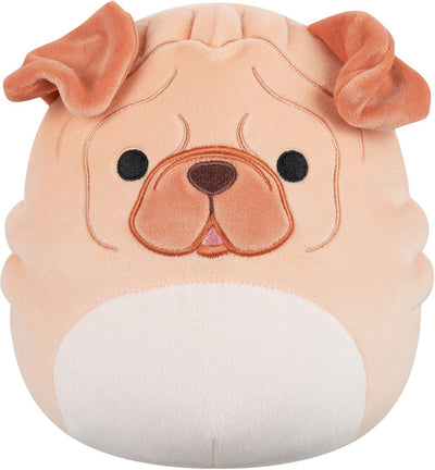 Squishmallows - morton - shar pei marron - peluche 19cm