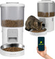 Peluvio crispy avec application - gamelle automatique pour chat et chien - 4,5l croquettes 5-15 mm - gamelle en acier inoxydable - batterie de secours - audio - mangeoire automatique - distributeur de nourriture
