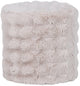 Pouf haut Woood olven - tissu moelleux - naturel - 46x46x46