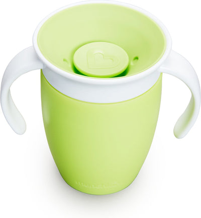 Gobelet Munchkin miracle anti-fuite 360° - gobelet d'entraînement - gobelet d'entraînement pour bébé et enfant - 207 ml - vert