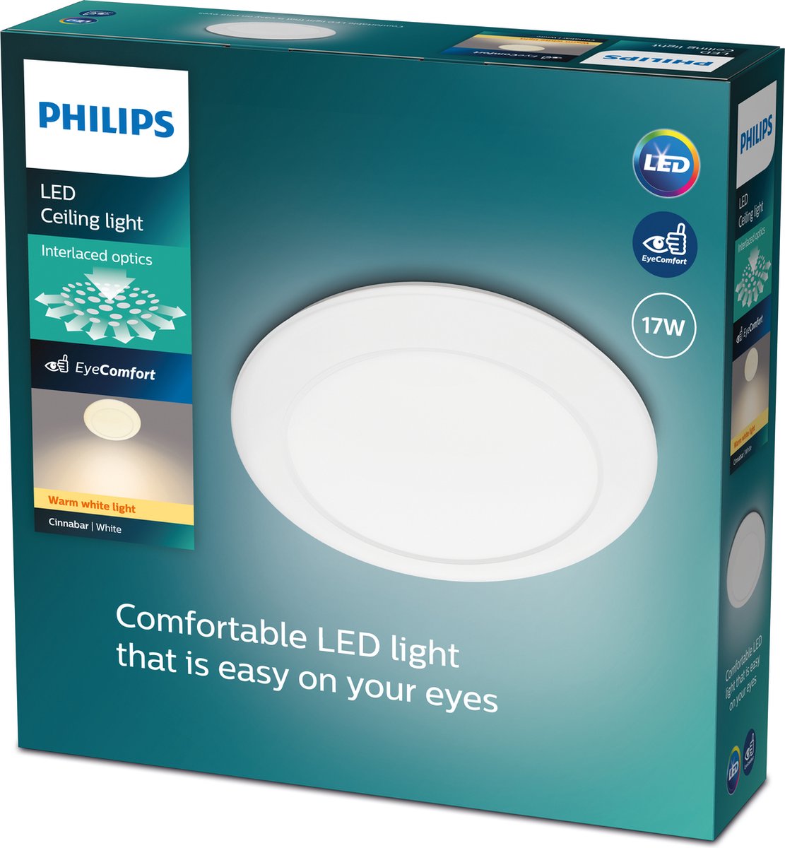 Philips LED Plafonnier Philips Cinnabar - lumière blanc chaud - 32 cm