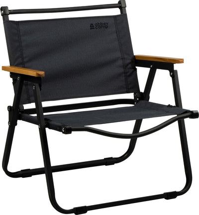 Chaise de camping Abbey camp pliable - basse - 54 x 54 x 60 cm - gris