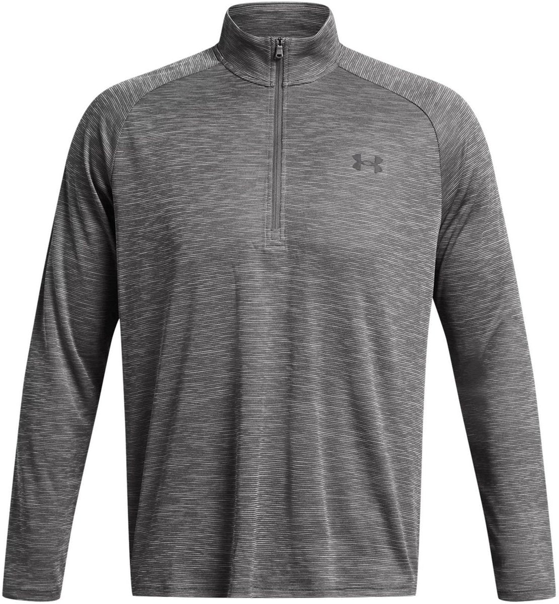 Under armour ua tech texturé 1 2 zip-grey chemise de sport homme - Castlerock - noir
