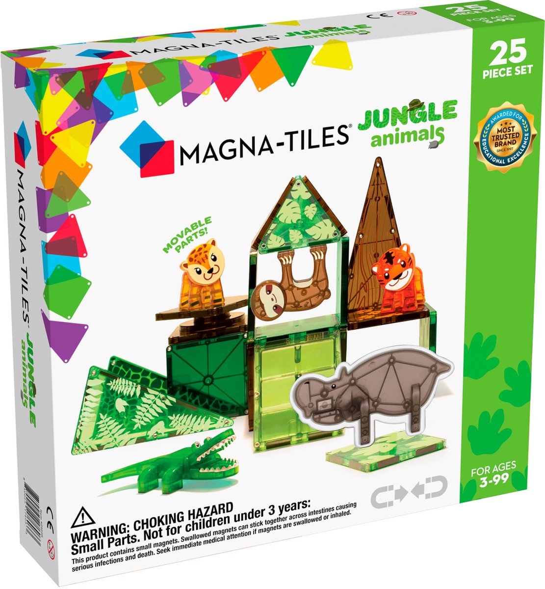 Tuiles Magna | animaux de la jungle, lot de 25 pièces