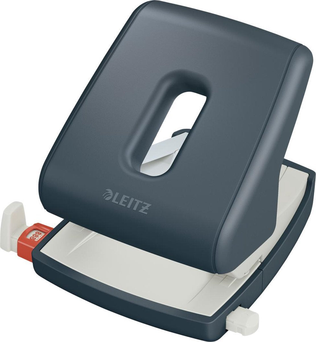 Perforatrice Leitz confortable 2 trous - perfore jusqu'à 30 feuilles - idéale pour le travail à domicile - gris velours