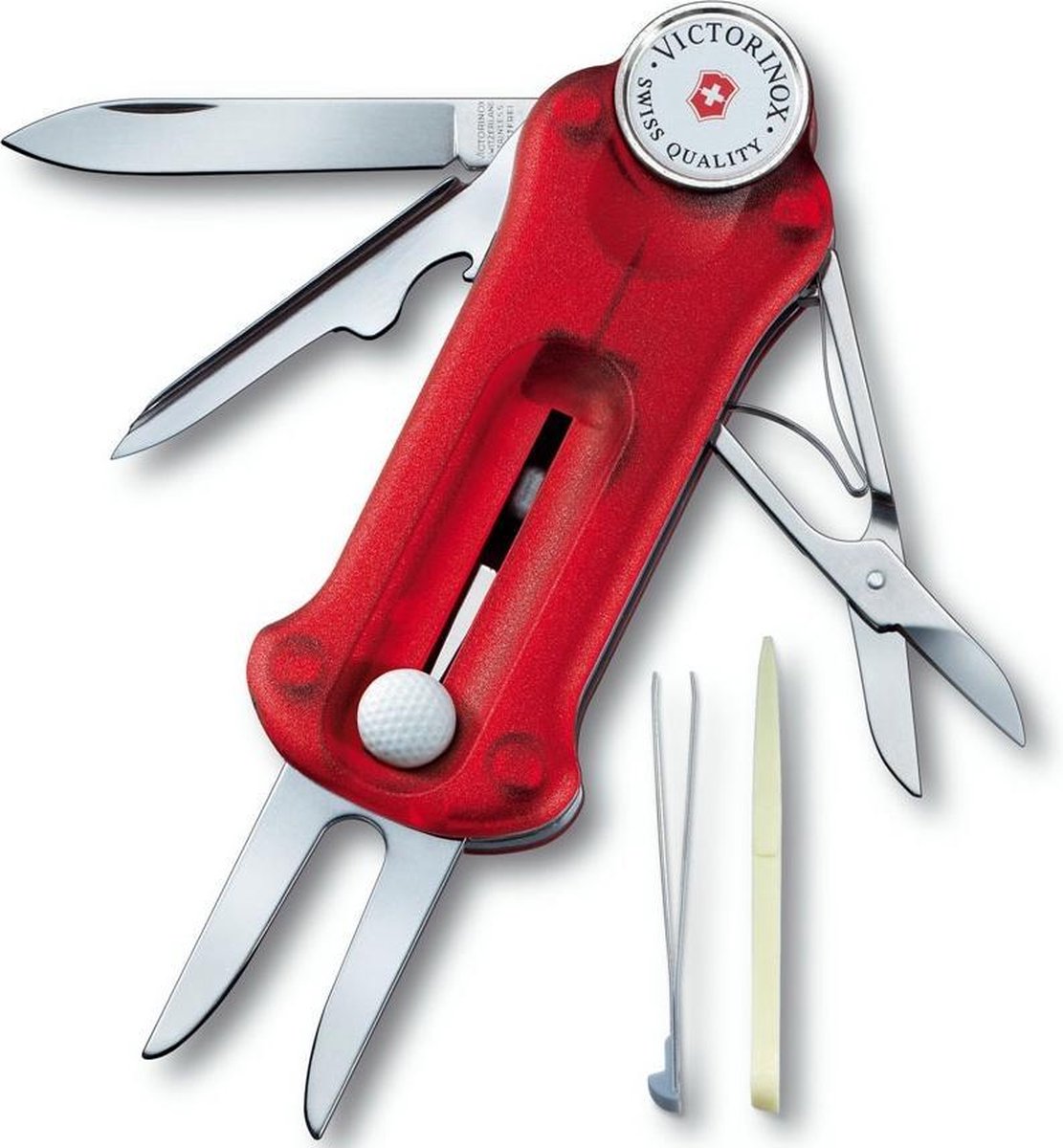 Outil de golf Victorinox bleu transparent 10 fonctions