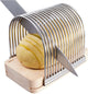 Gefu hassel hasselback coupe-pommes de terre – acier inoxydable et bois – pour pommes de terre et légumes – 14 cm