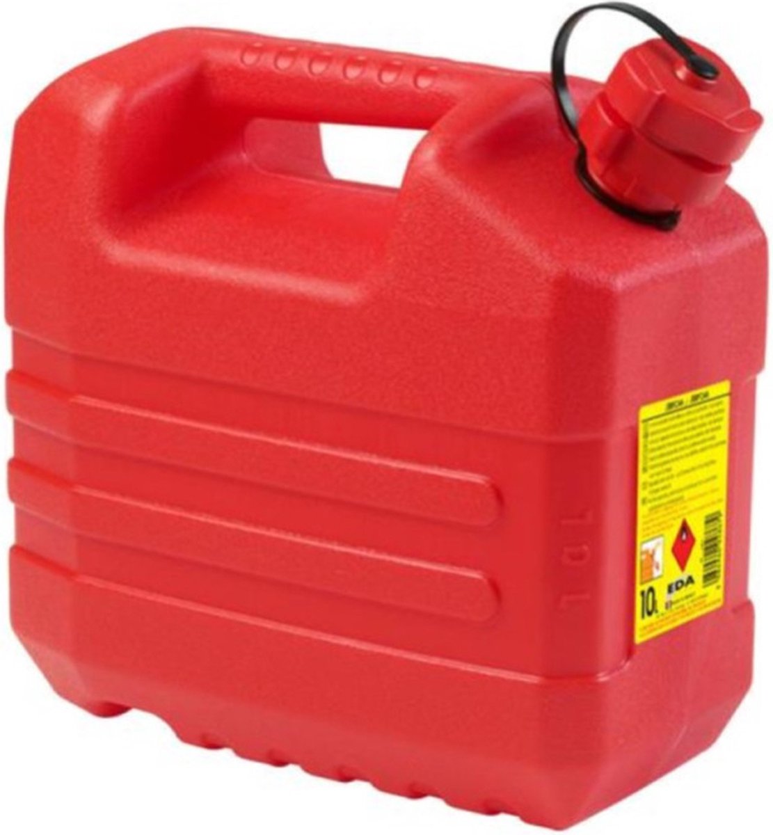 Jerrican d'essence Eda - avec bec verseur - 10 litres - rouge