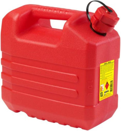 Jerrican d'essence Eda - avec bec verseur - 10 litres - rouge