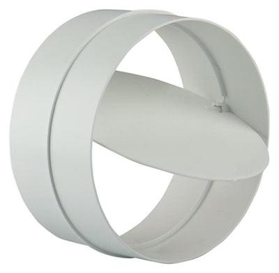 Renson 1006398 - Pièce de raccordement PVC + clapet anti-retour 7007 blanc ø 100 | 2 pièces