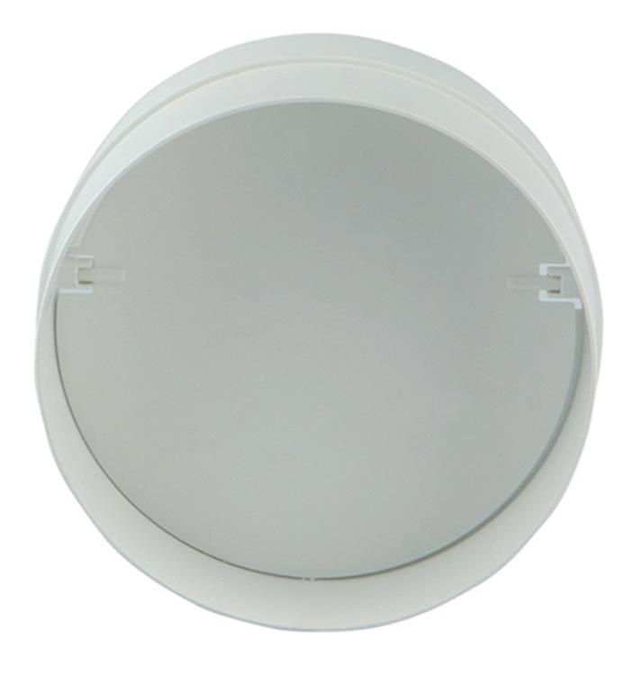 Renson 1006398 - Pièce de raccordement PVC + clapet anti-retour 7007 blanc ø 100 | 2 pièces