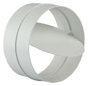 Renson 1008568 - Pièce de raccordement PVC + clapet anti-retour 7007 blanc diam. 125 mm | 2 pièces - afbeelding 1