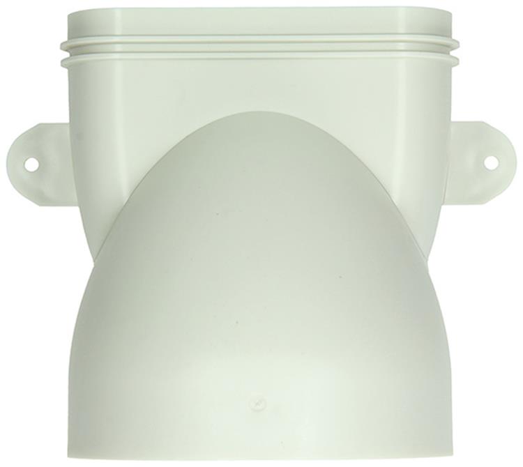 Renson 1053830 - pièce de transition plate à ronde coulisse 125 | 2 pièces