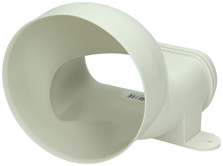 Renson 1053830 - pièce de transition plate à ronde coulisse 125 | 2 pièces