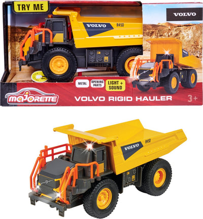 Majorette grande série - camion benne Volvo - construction - métal - lumière et son - 20 cm - véhicule jouet