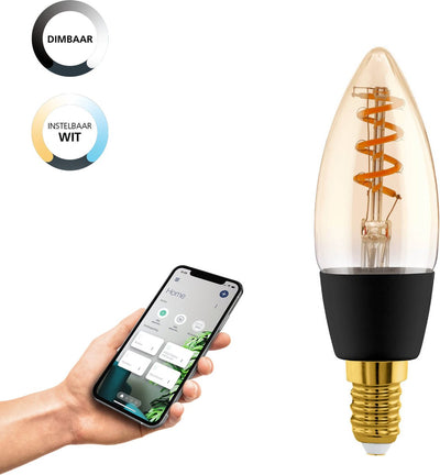 Lampe LED Eglo e14 bougie connect.z - 320lm - dimmable - ambre (c35)